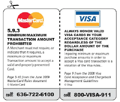 Правила Visa и MasterCard запрещают требовать у покупателя предоставления документов удостоверяющих личность
